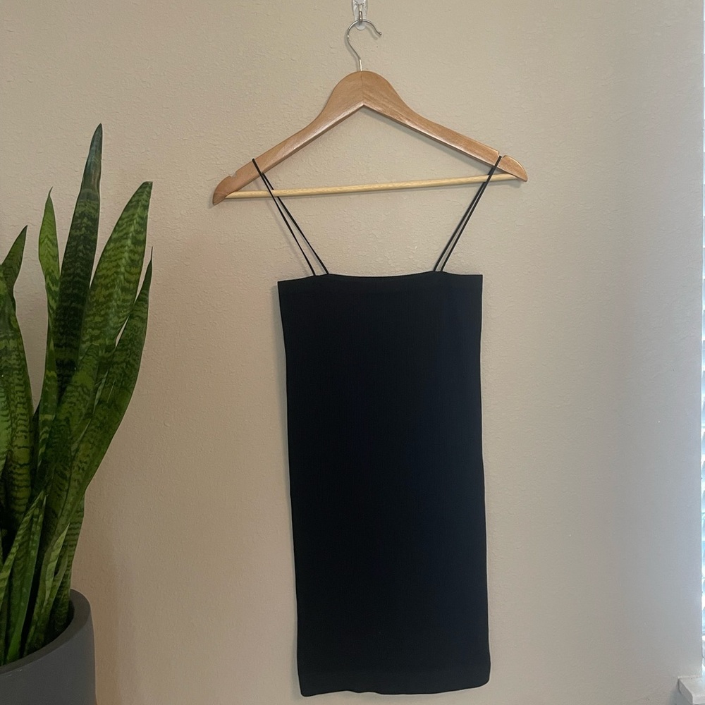 Black Ribbed Urban Outfitters body con dress
